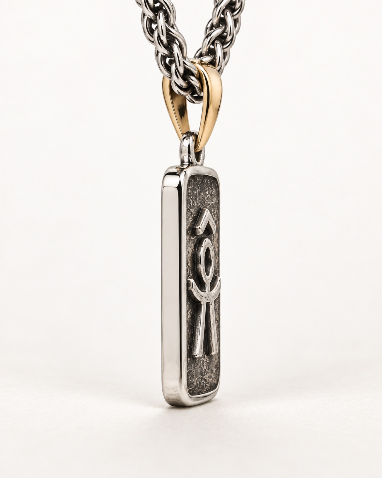 Custom Ranch Brand Pendant — Side / profile