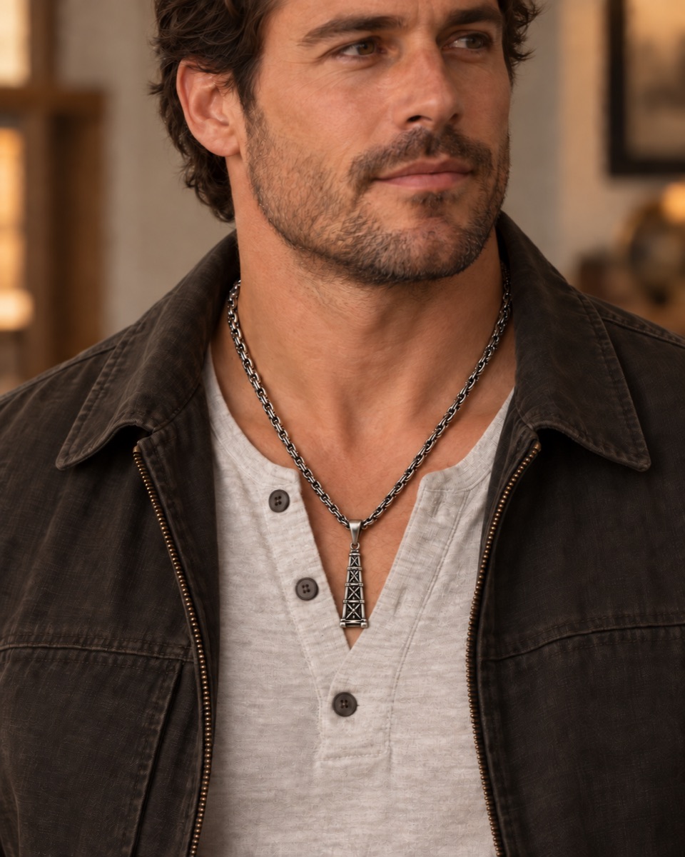 Derrick Pendant — On model