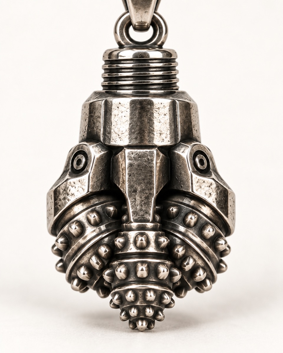 Drill Bit Pendant — Motif detail