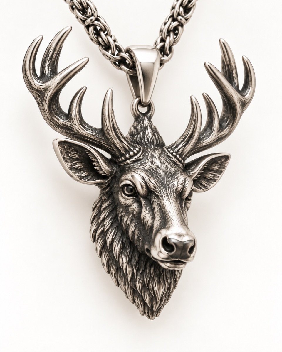 Elk Pendant — Three-quarter