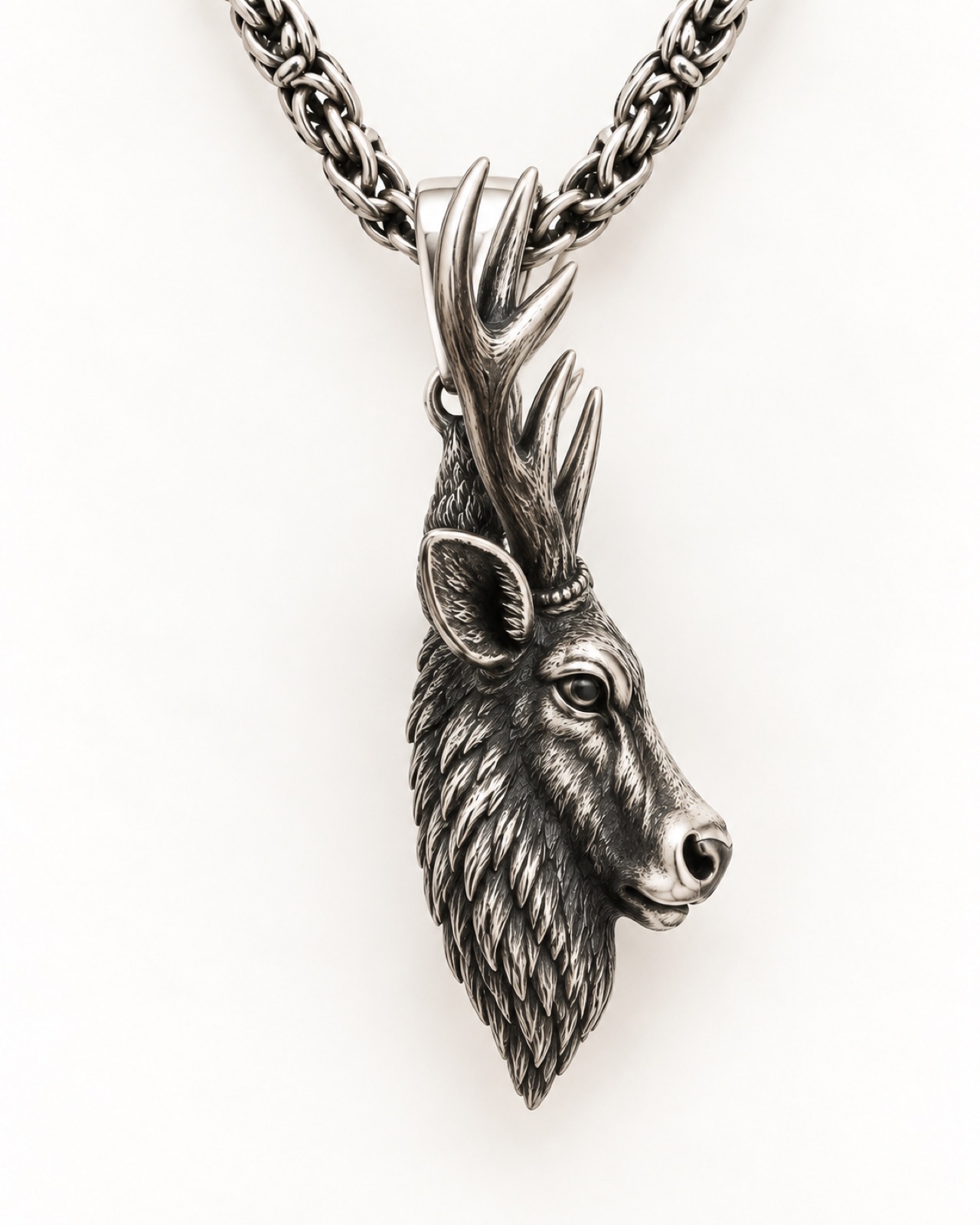 Elk Pendant — Side / profile