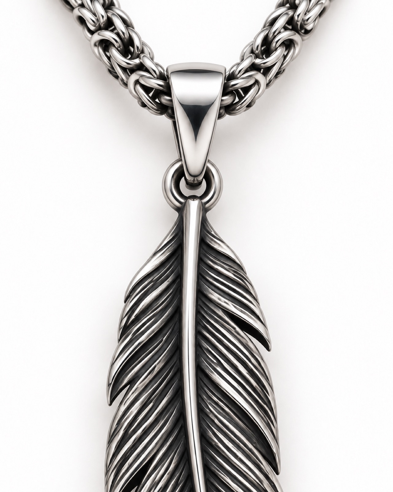 Feather Pendant — Construction detail