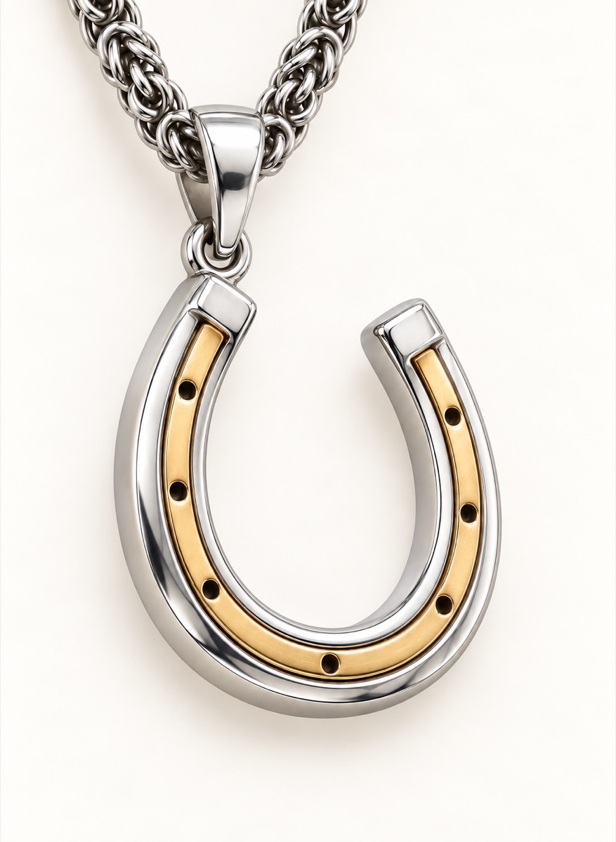 Horseshoe Pendant — Three-quarter