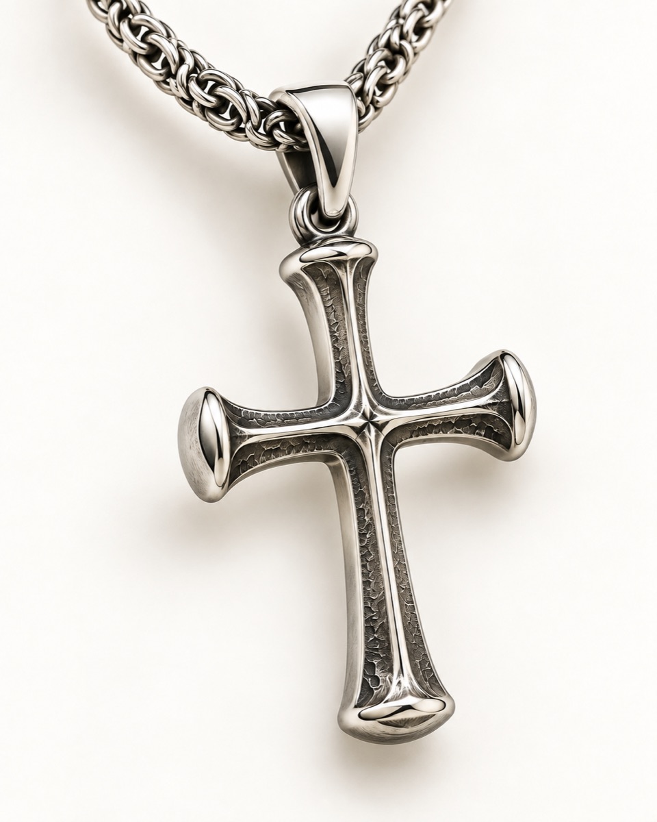 Horseshoe Nail Pendant — Three-quarter