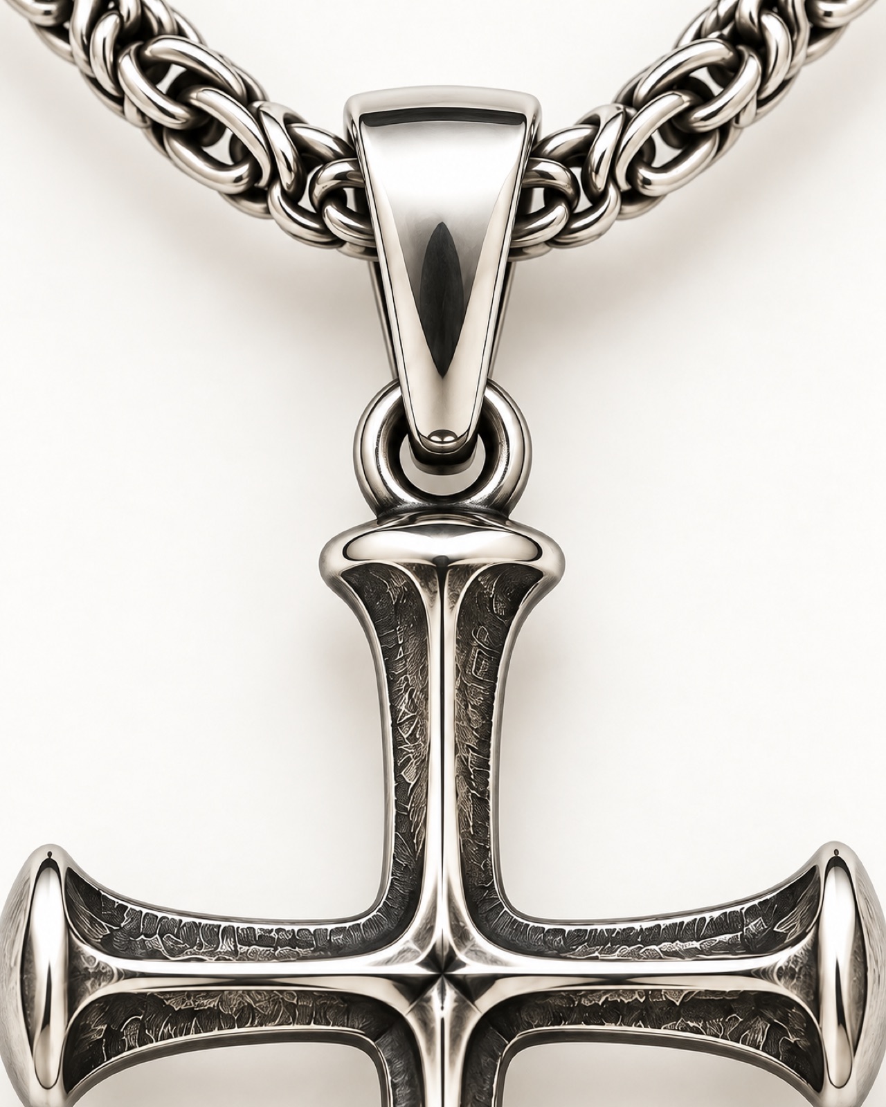 Horseshoe Nail Pendant — Construction detail