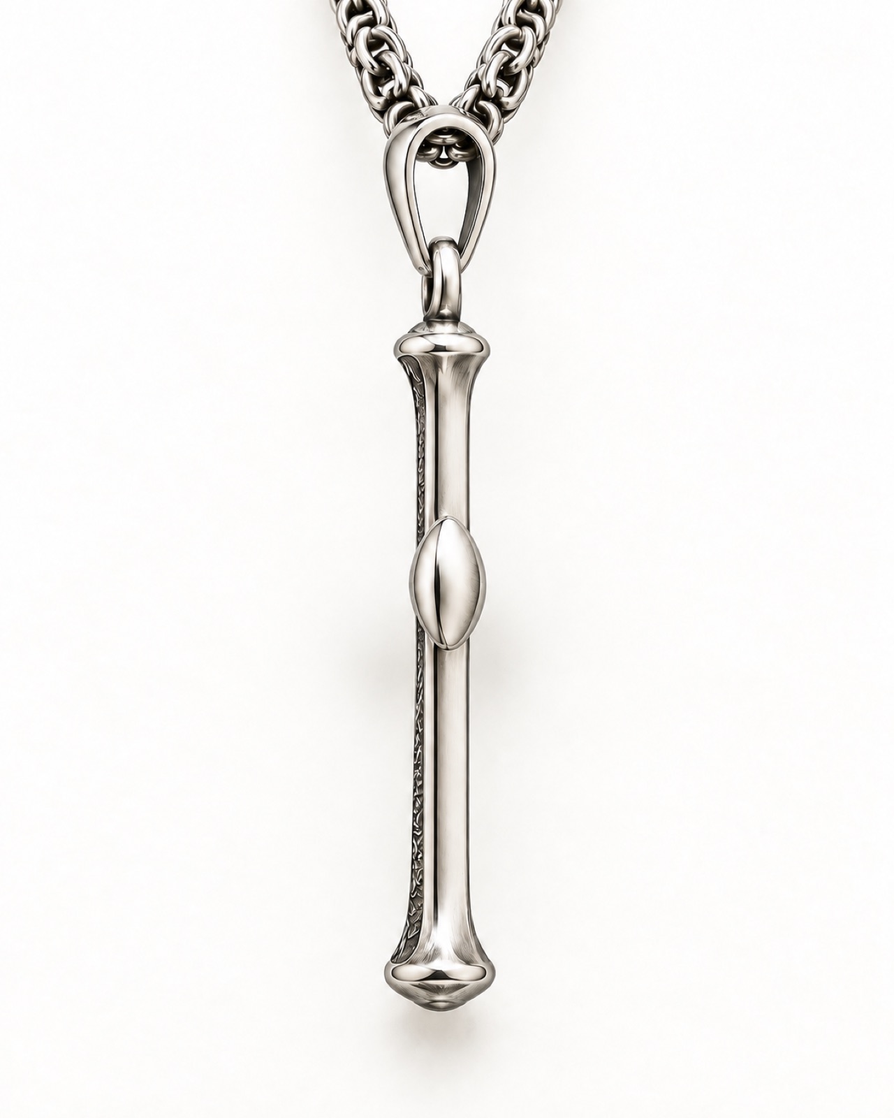 Horseshoe Nail Pendant — Side / profile