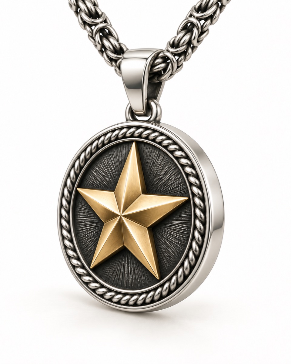 Lone Star Pendant — Three-quarter
