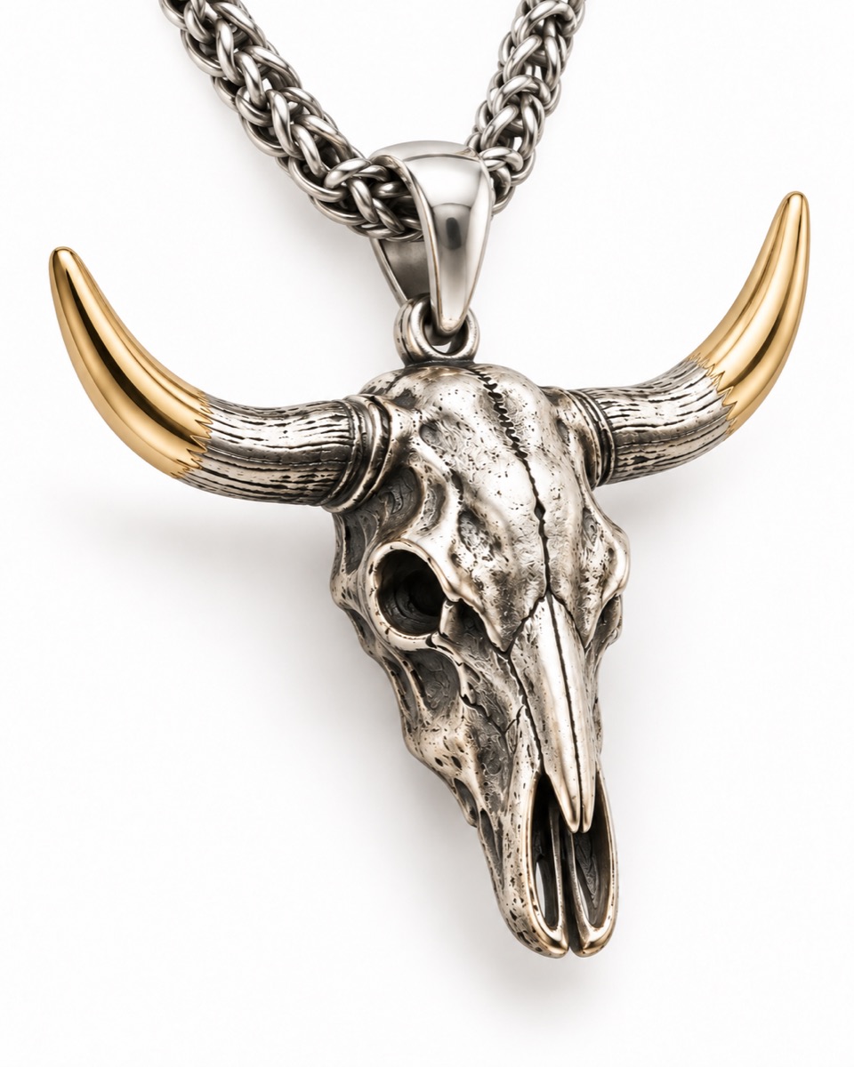 Longhorn Pendant — Three-quarter
