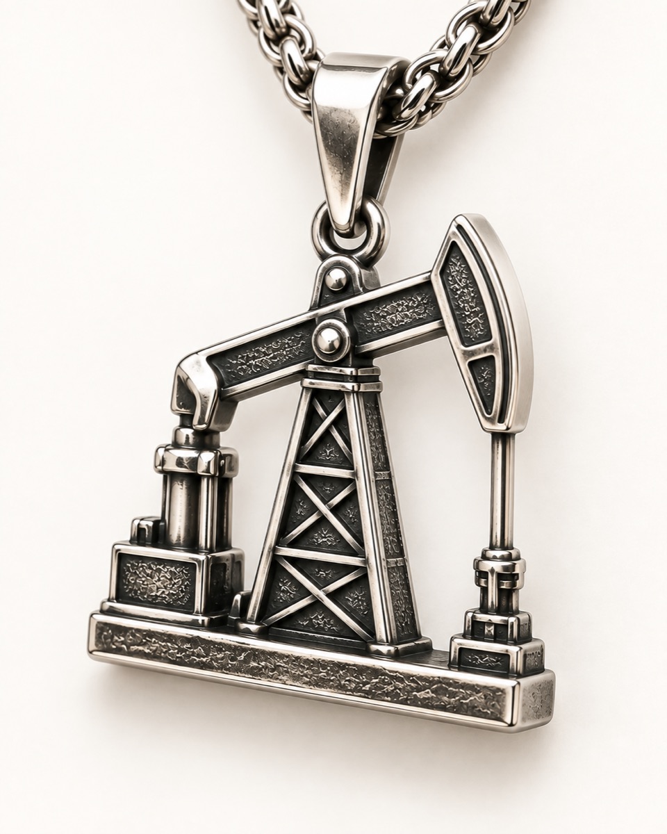Pump Jack Pendant — Three-quarter