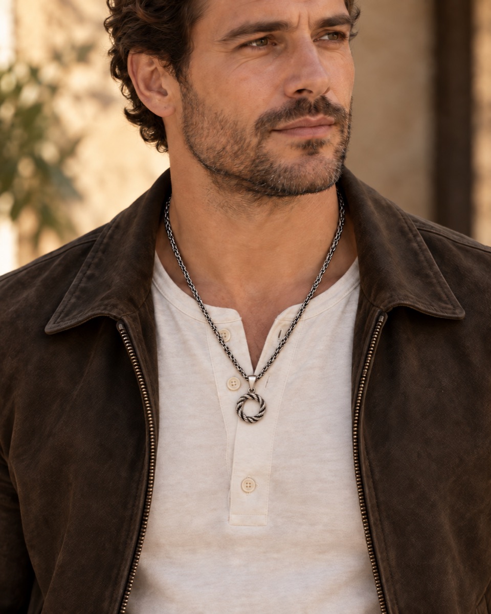Rope Pendant — On model