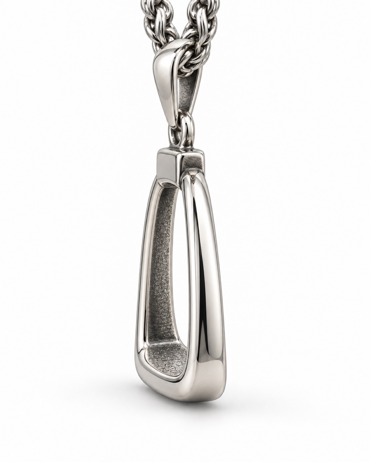 Stirrup Pendant — Side / profile