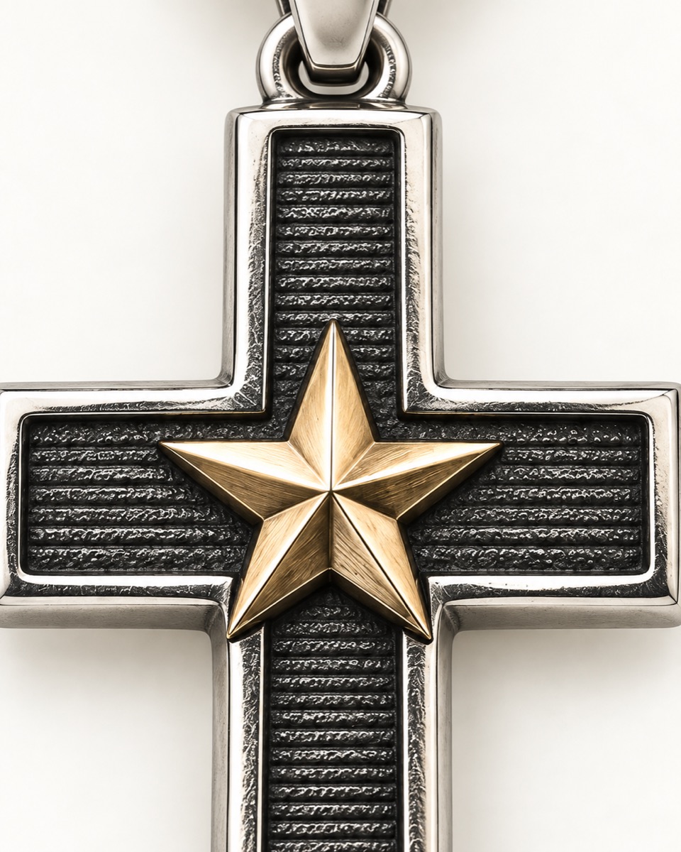 Texas Cross Pendant — Motif detail