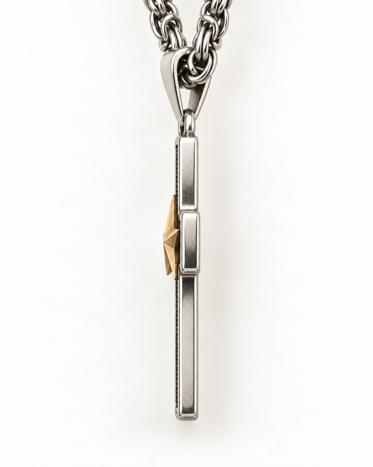 Texas Cross Pendant — Side / profile