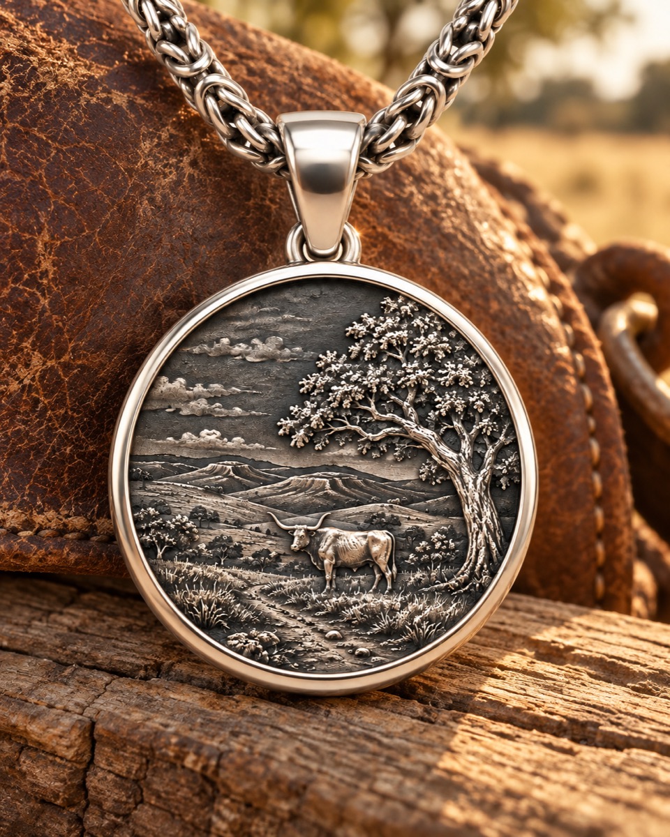 Texas Landscape Pendant lifestyle view