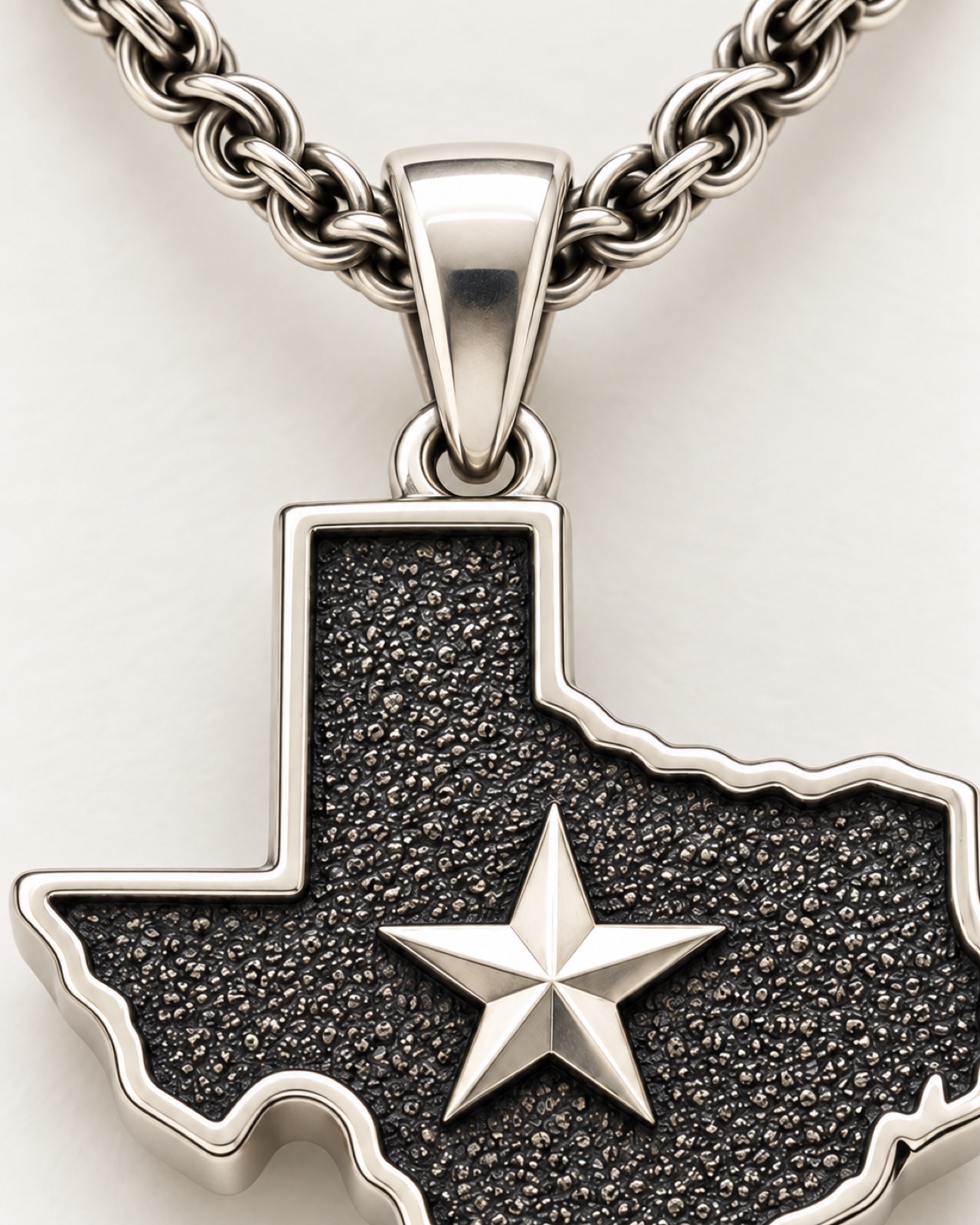 Texas Outline Pendant — Construction detail