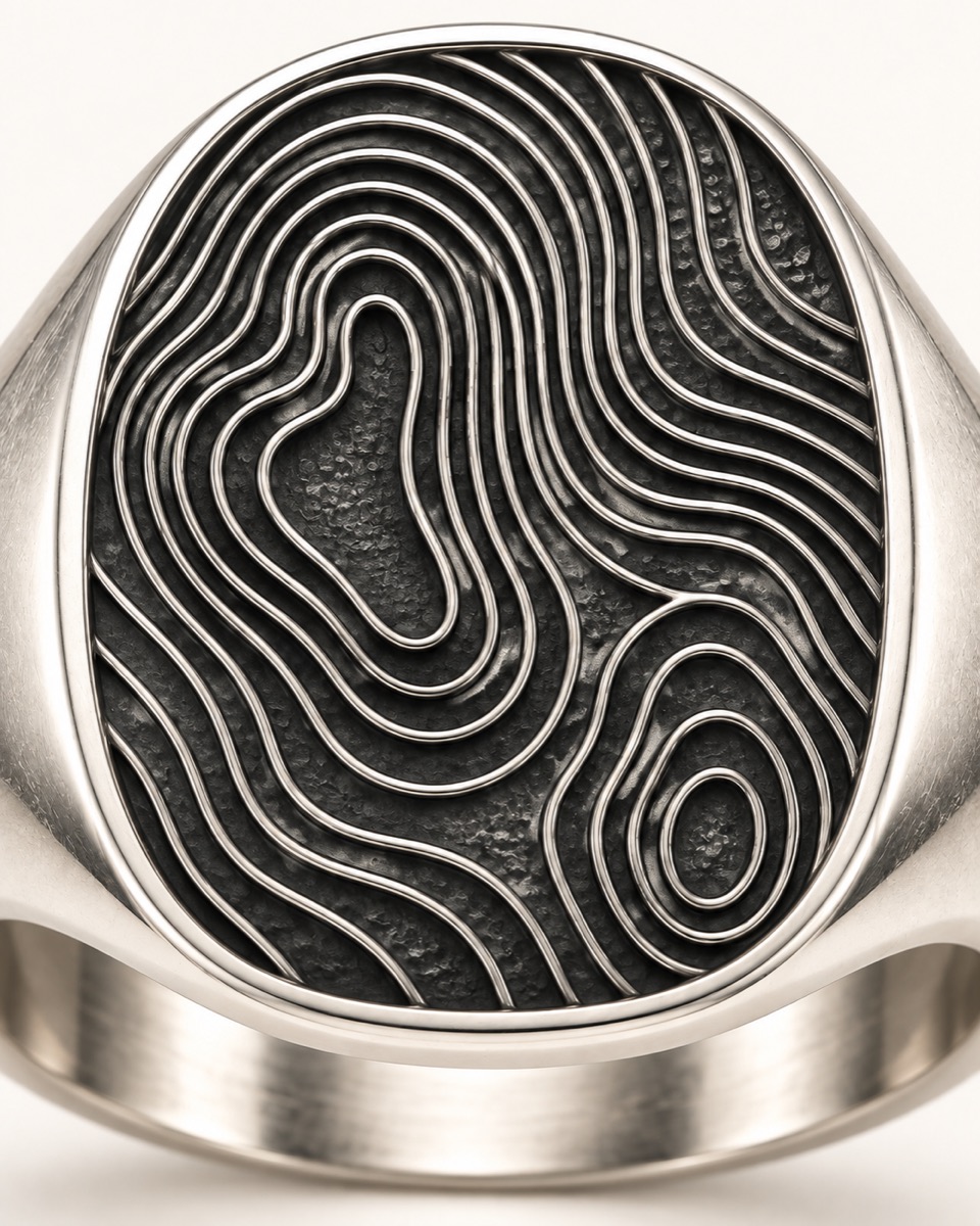 Topographic Ring — Motif detail