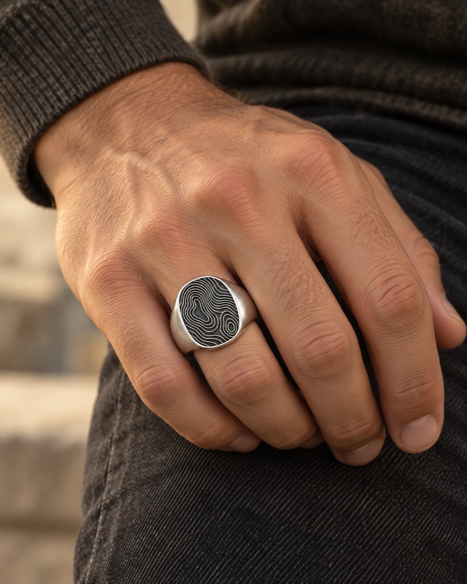 Topographic Ring — On model