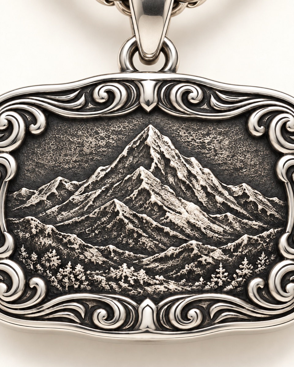 Western Buckle Pendant — Motif detail