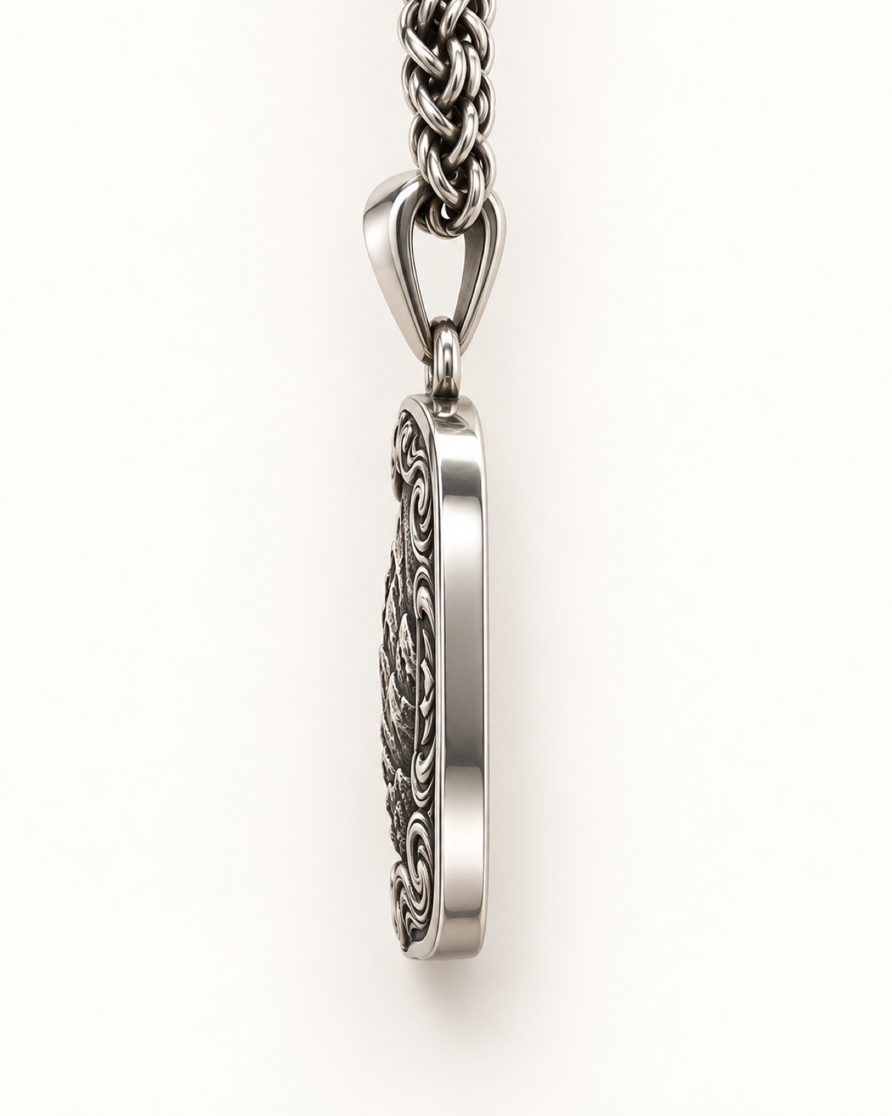 Western Buckle Pendant — Side / profile